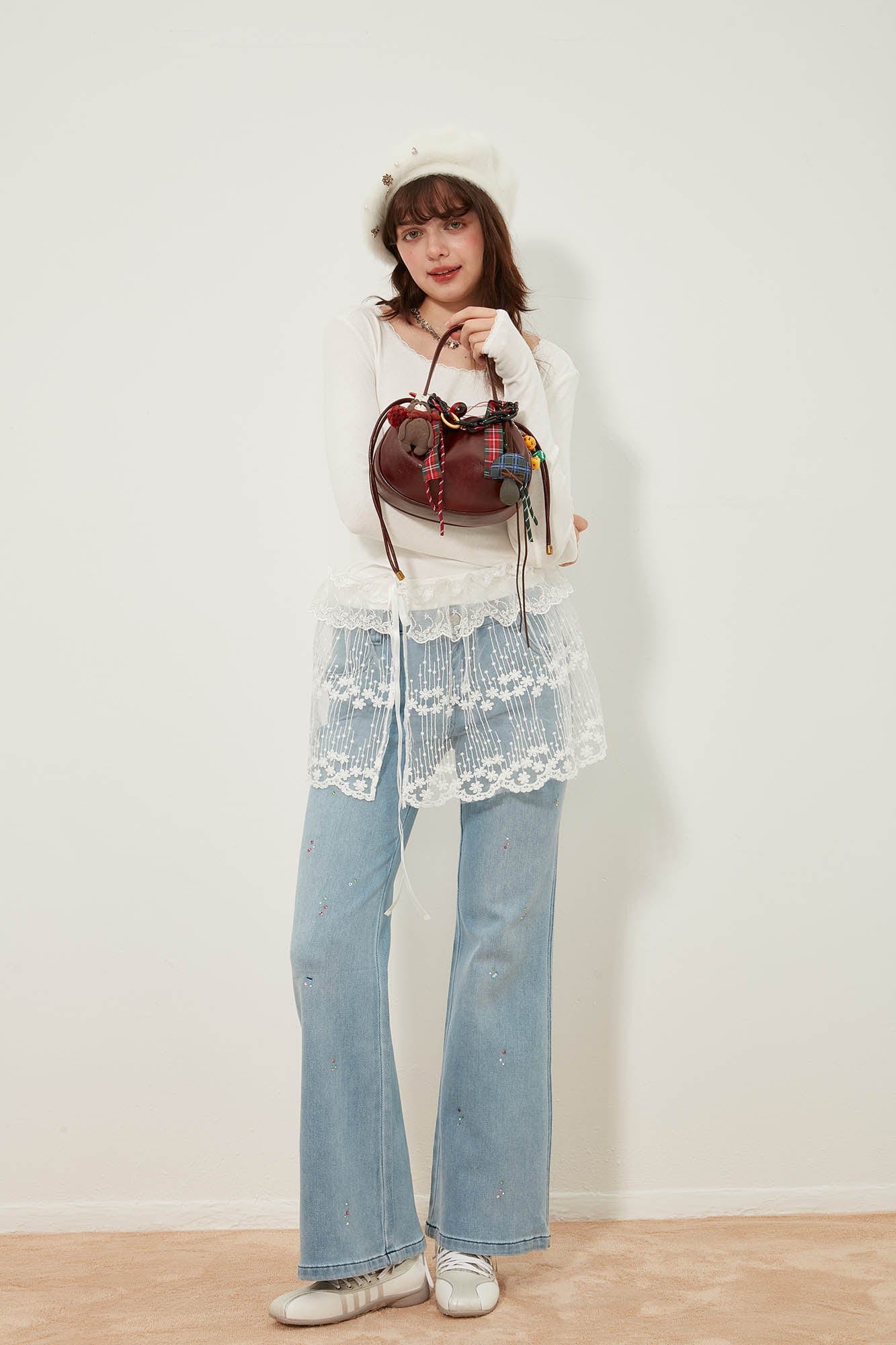 Cherry Delight Ruched Bag