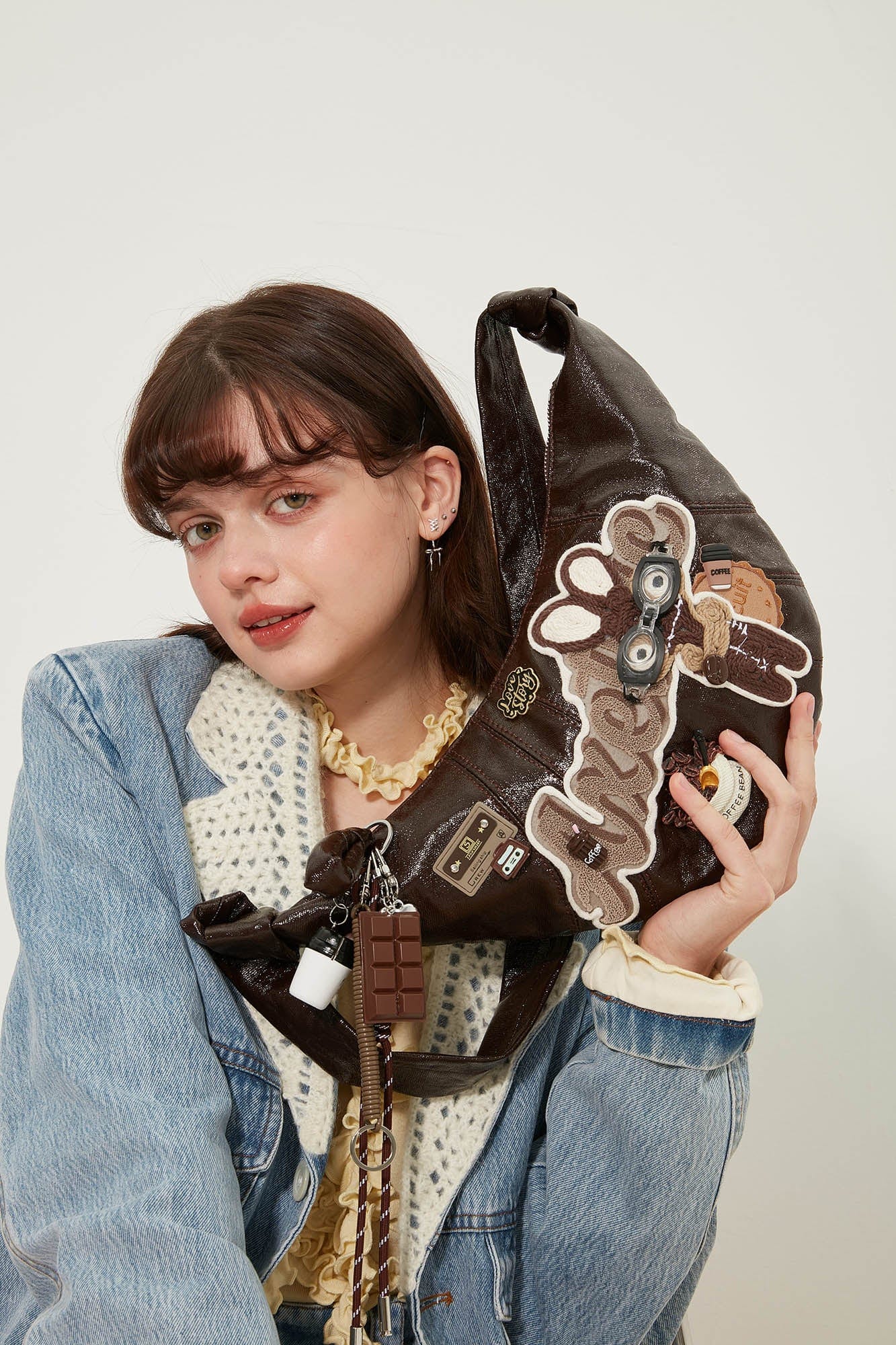 Whimsical Bunny Croissant Tote
