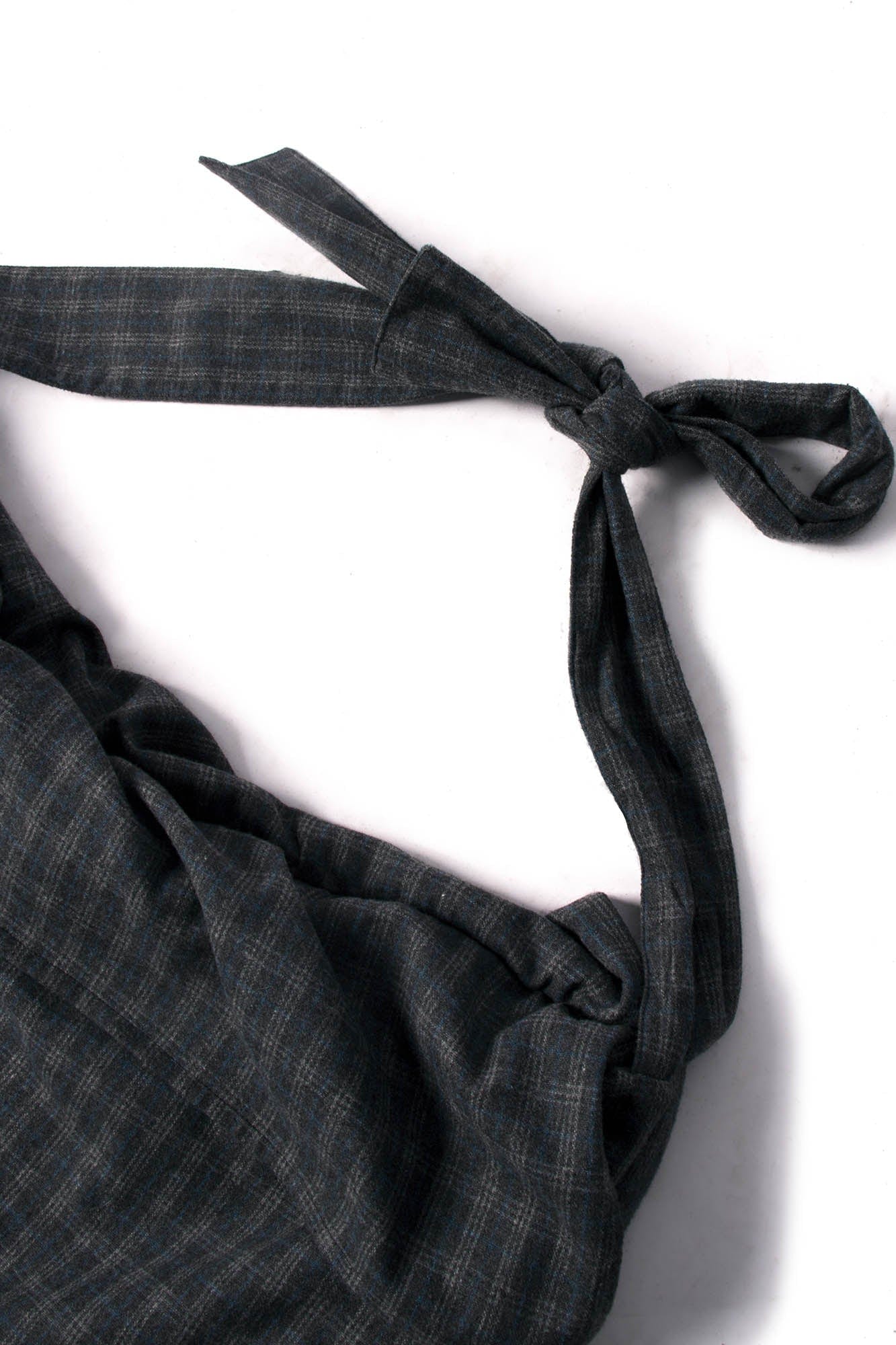Stylish Plaid Wool Hobo Bag