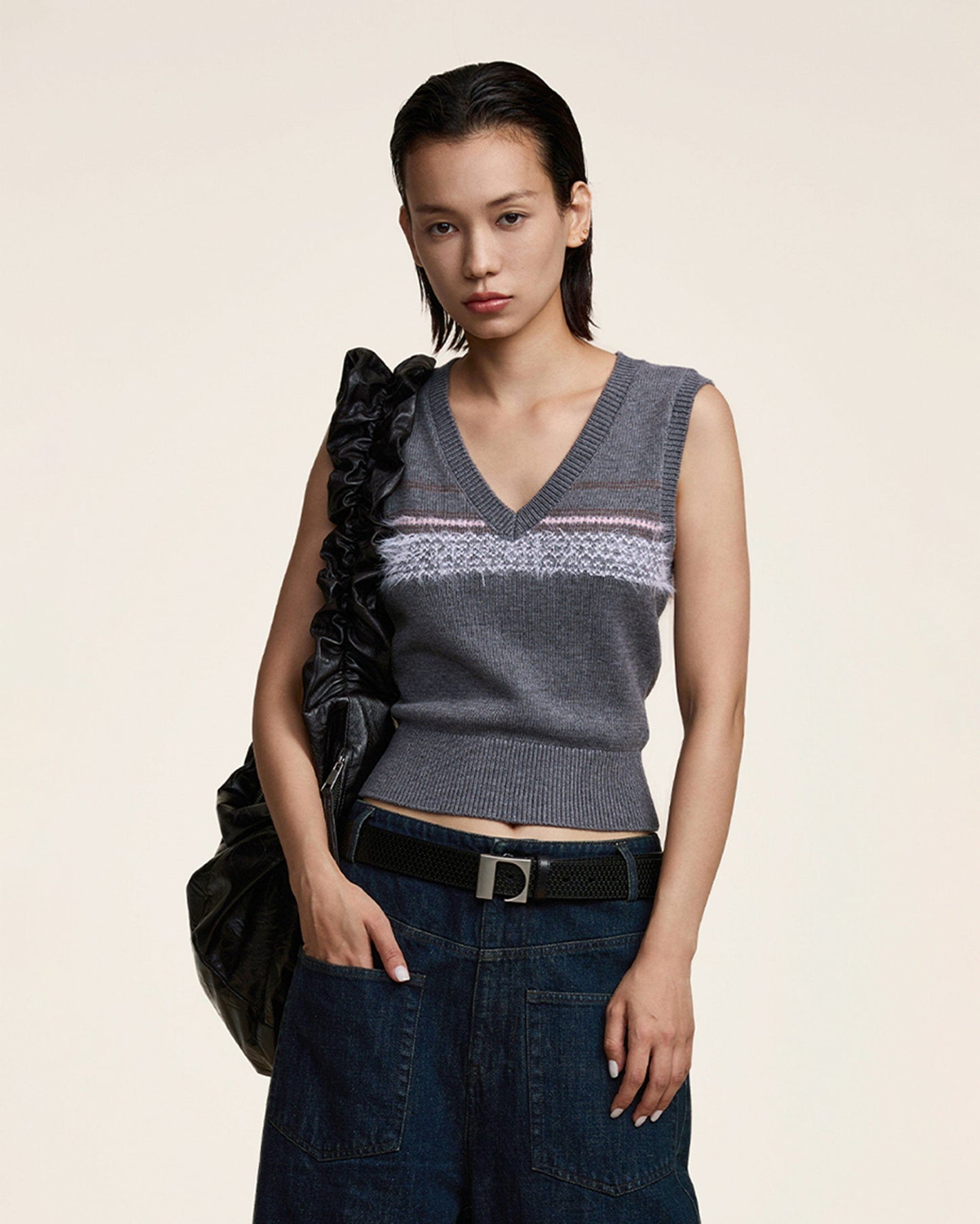 Stylish Crescent Wrinkle Tote
