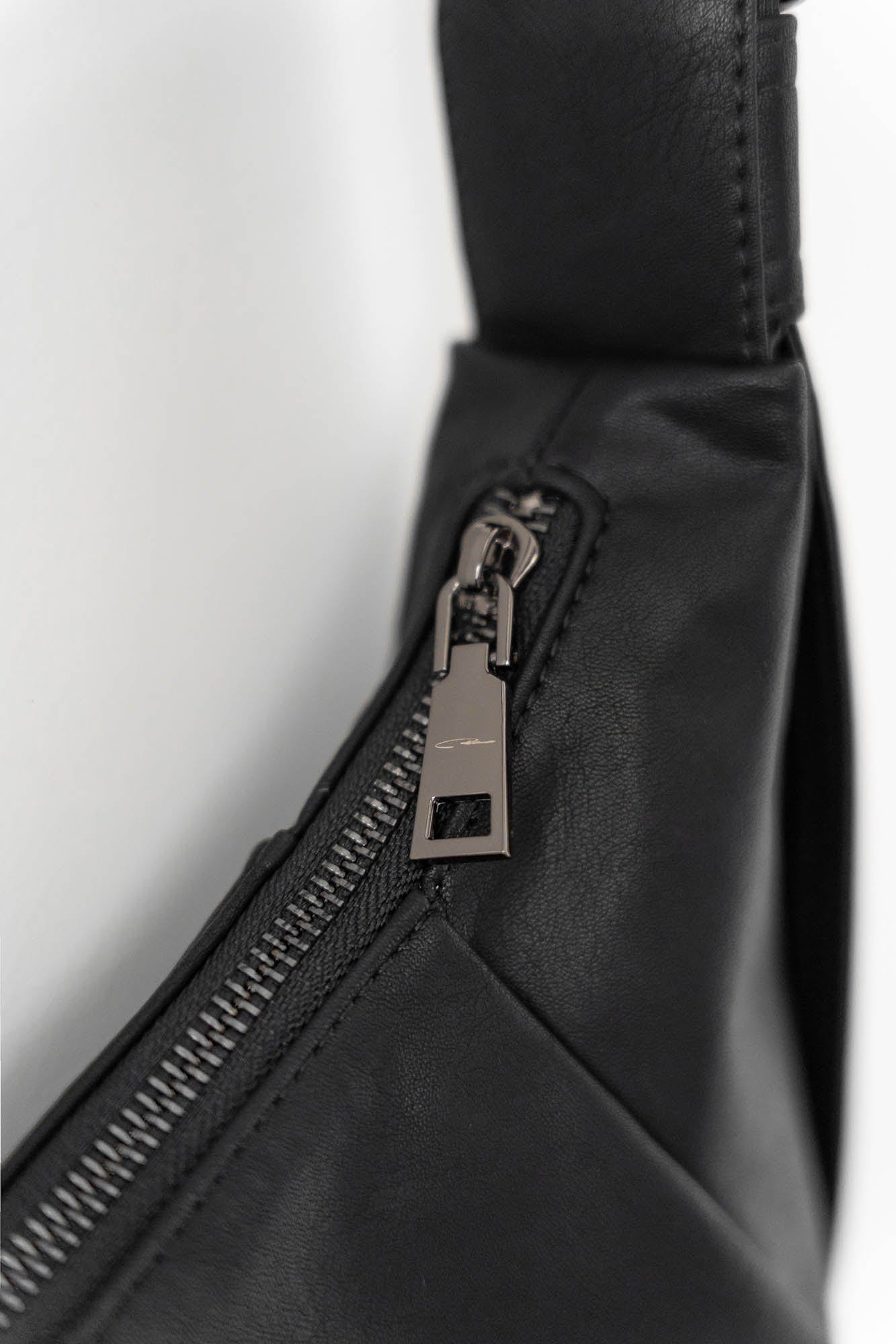 Stylish Pleated Waxed Leather Tote