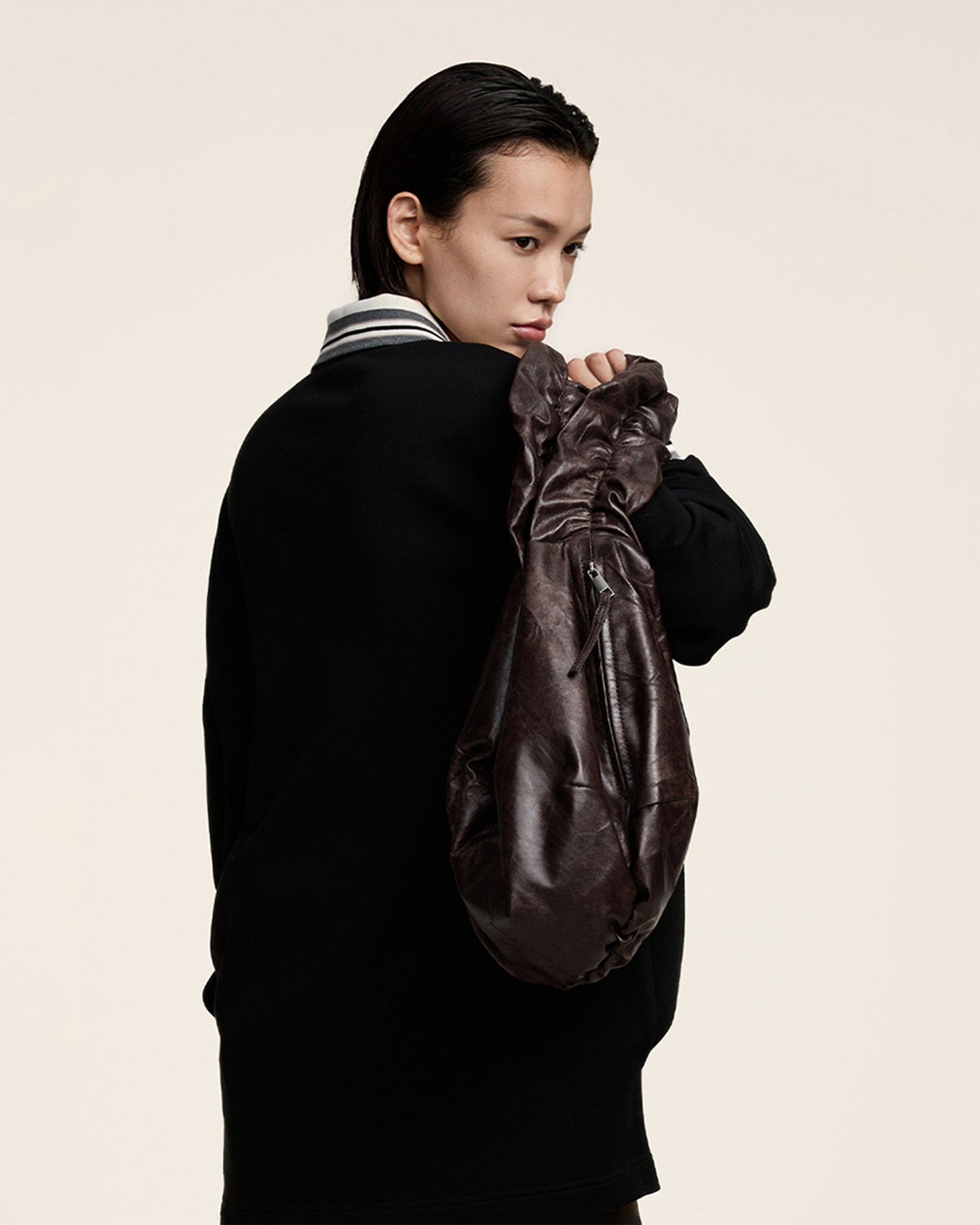 Stylish Crescent Wrinkle Tote