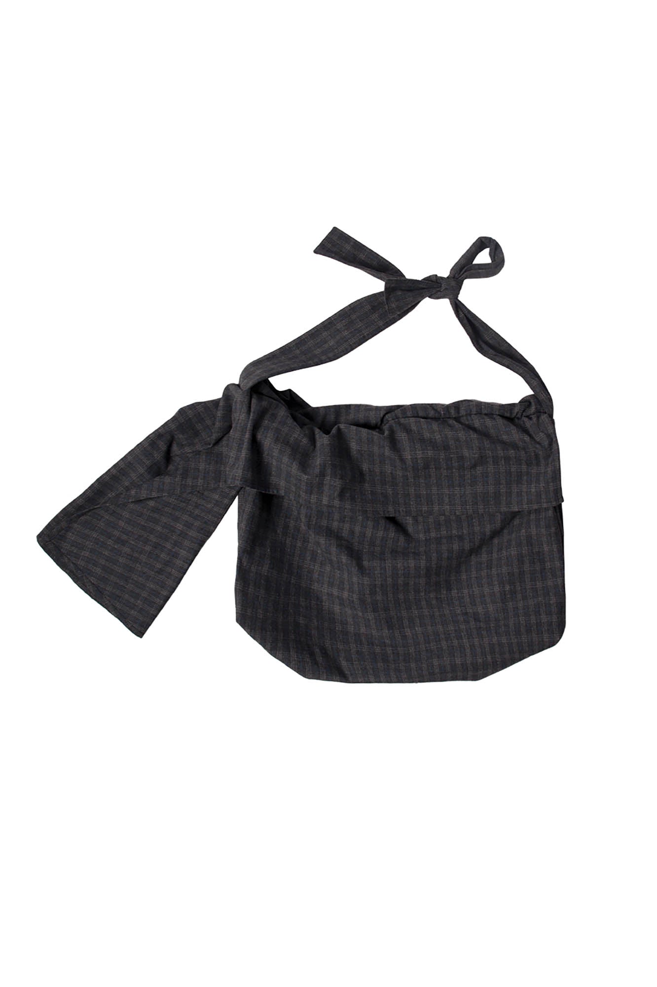 Stylish Plaid Wool Hobo Bag