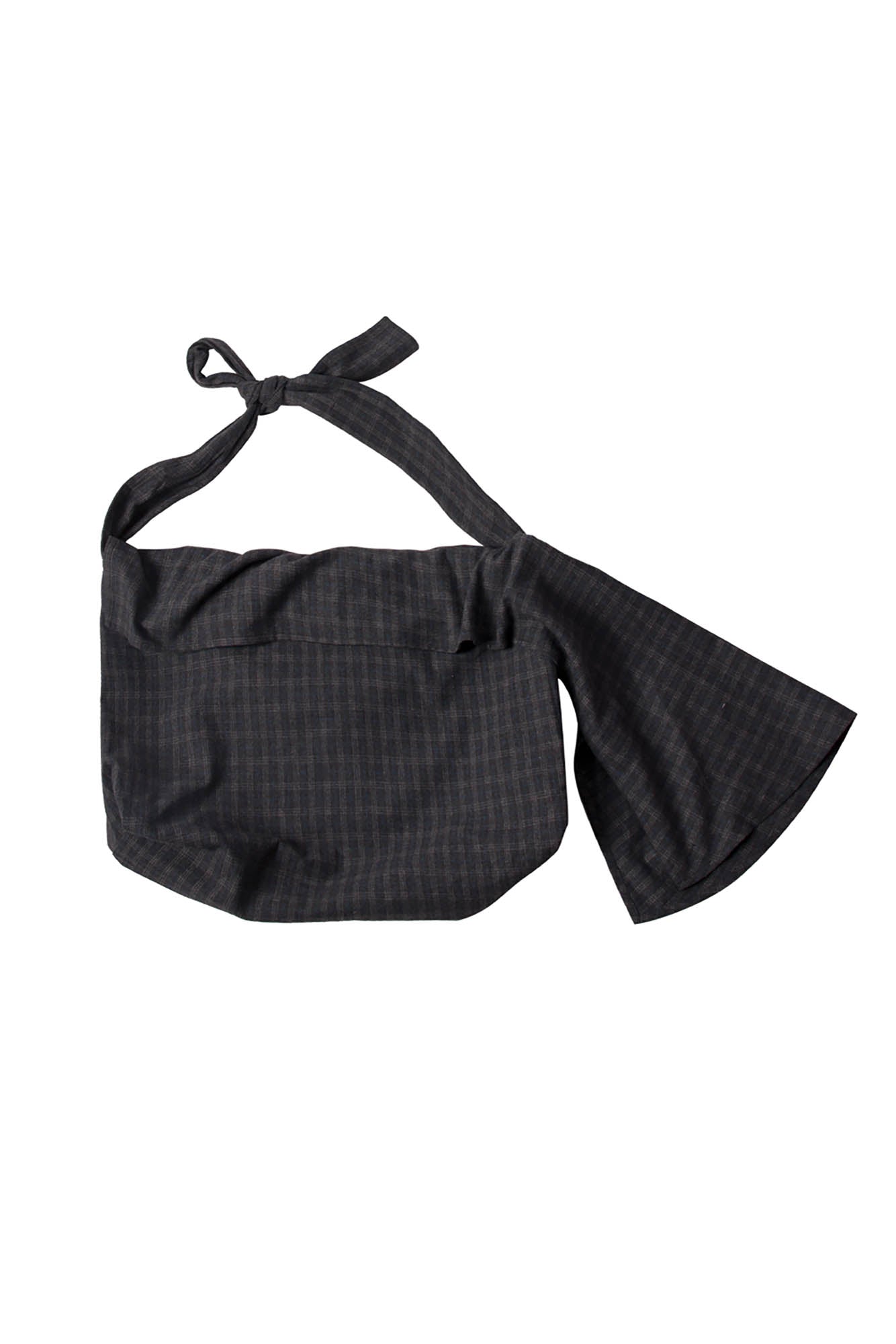 Stylish Plaid Wool Hobo Bag