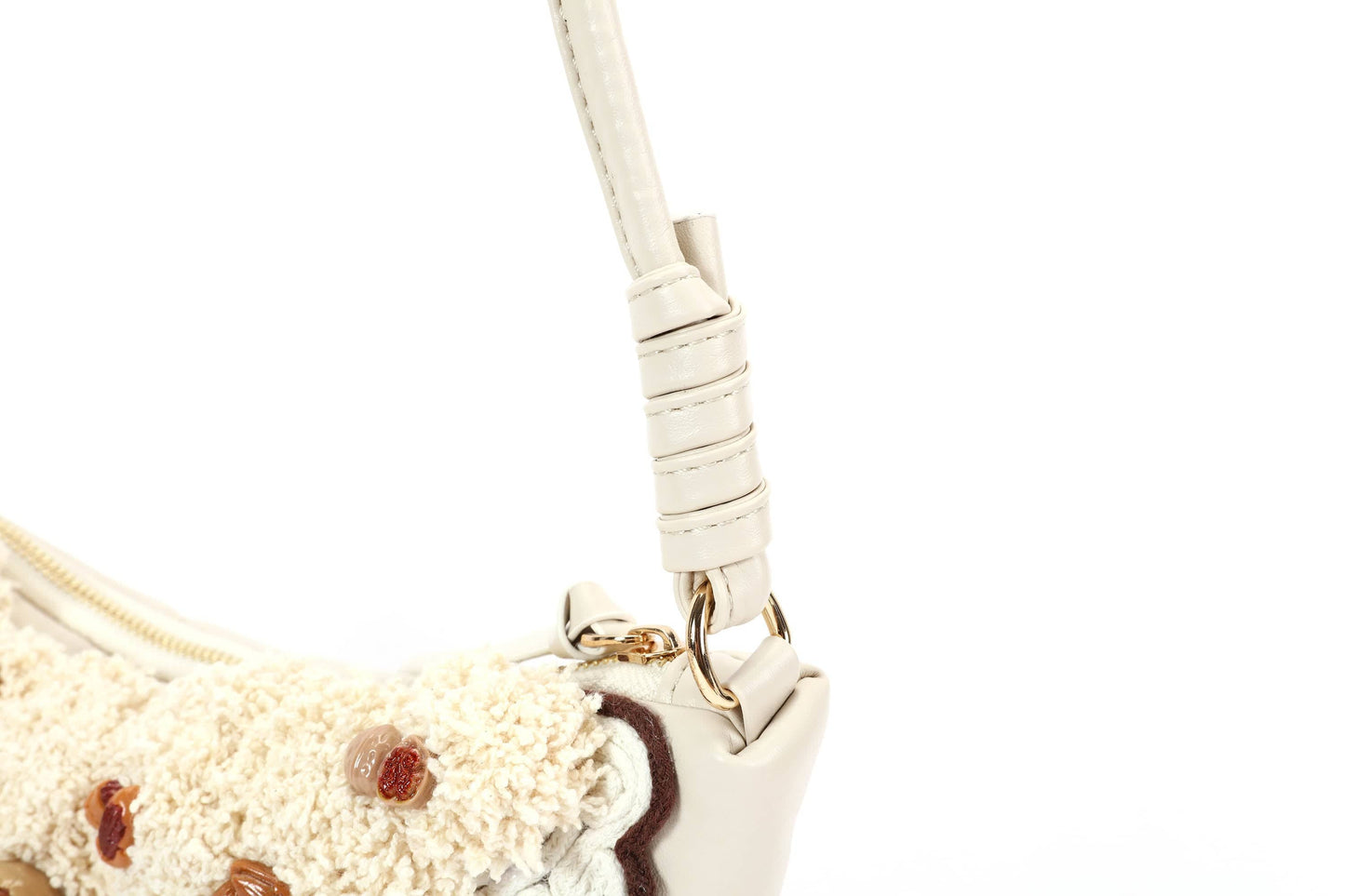 Trendy Cream Croissant Bag