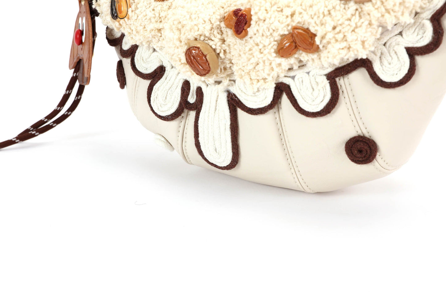 Trendy Cream Croissant Bag