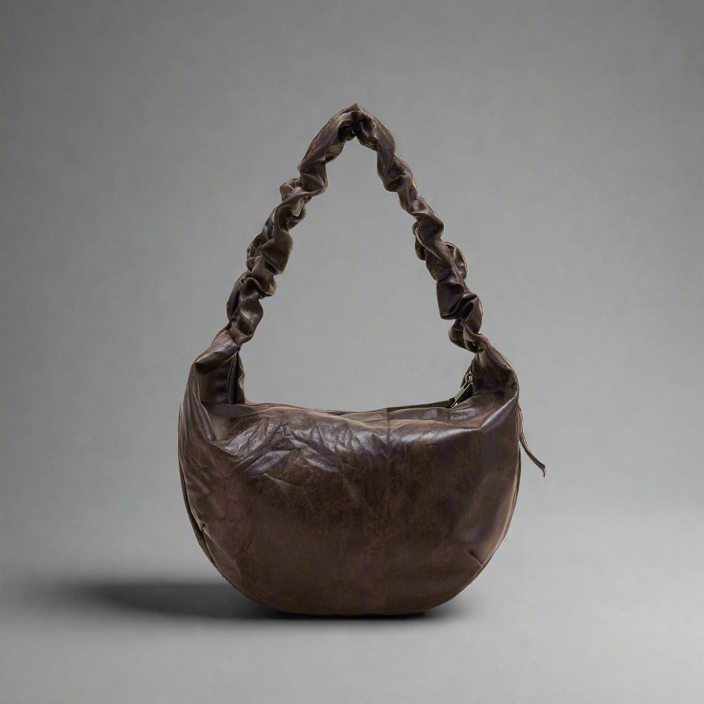 Stylish Crescent Wrinkle Tote