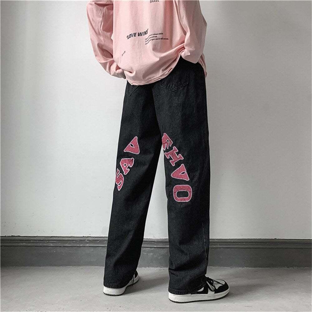 Custom Design Jeans - y2k-core - Custom Design Jeans for a Unique Streetwear Look