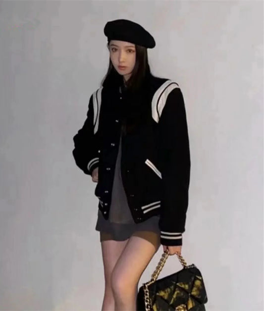 Black and White Varsity Jacket