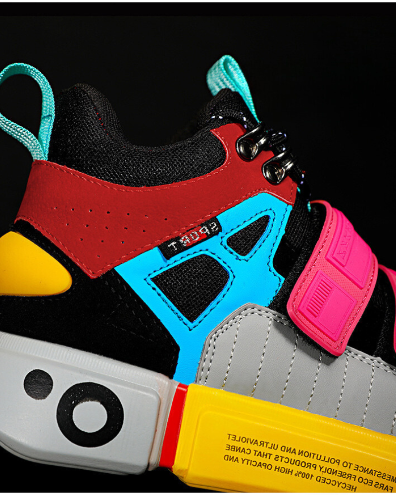 Vibrant Duo-Tone Unisex Sneakers