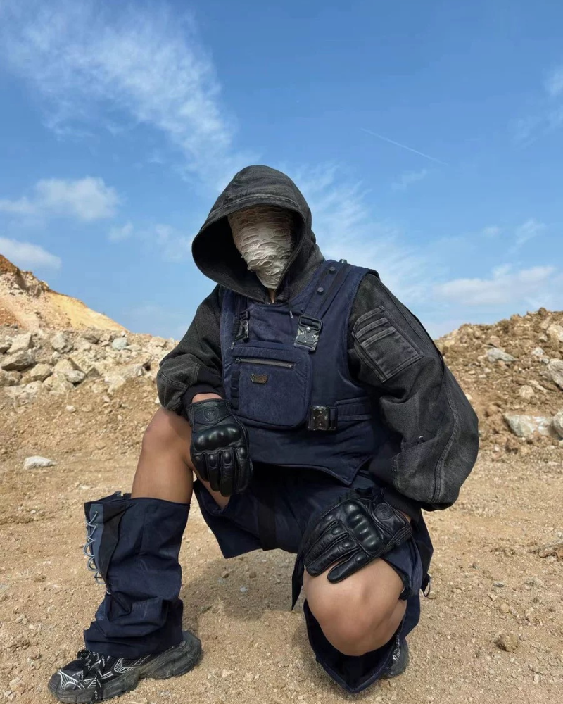 Dual-Sided Futuristic Cargo Vest