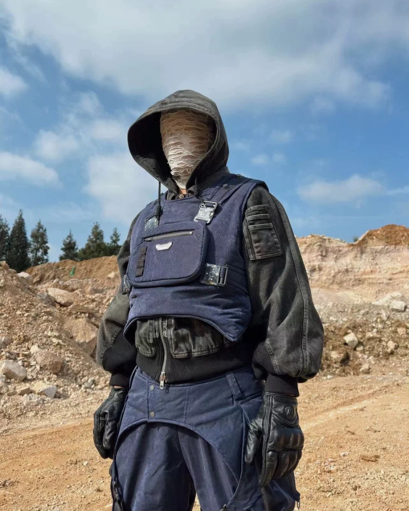 Dual-Sided Futuristic Cargo Vest