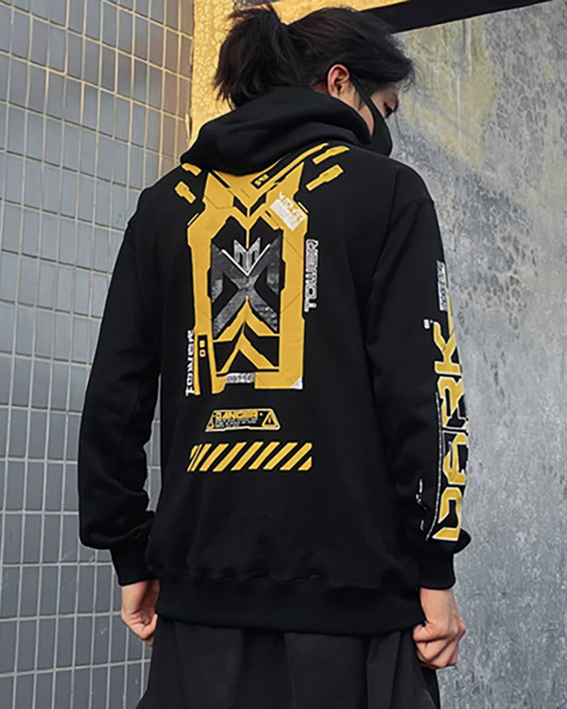Next-Gen Cyberpunk Utility Hoodie