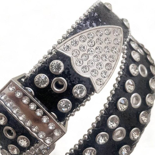 Diamond-Studded Cowboy Belt