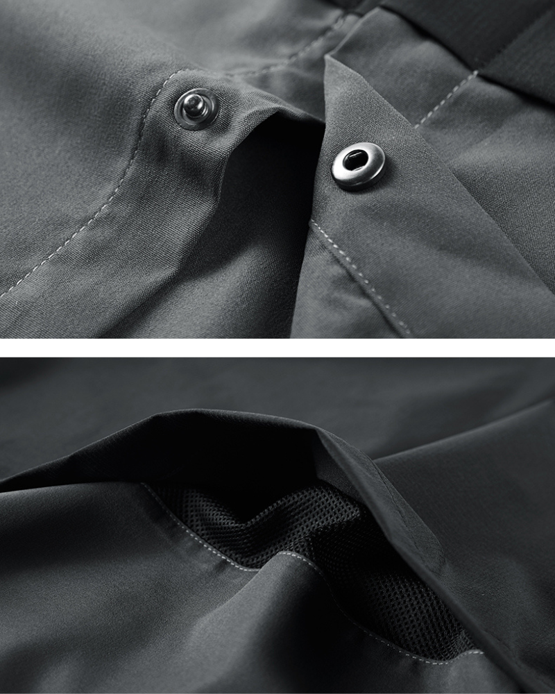 Vibrant Color-Block Utility Shirt