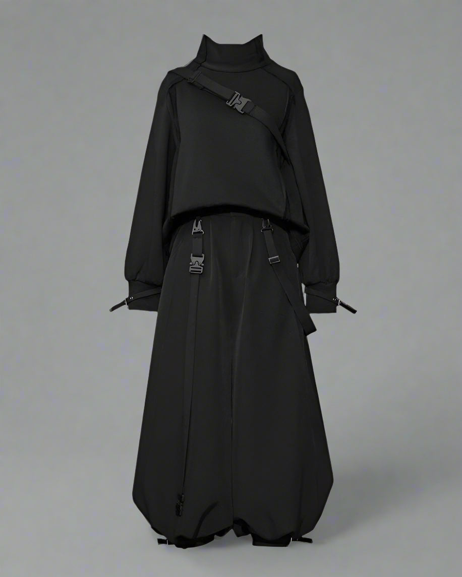 Chic Unisex Dark Apparel Set