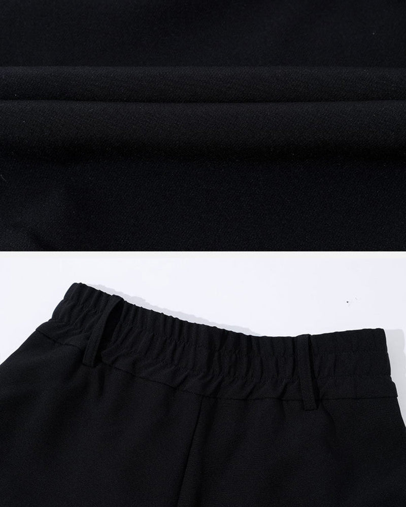 Chic Unisex Dark Apparel Set