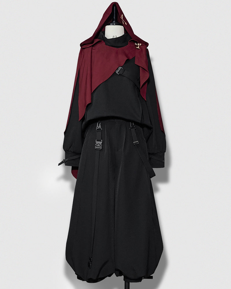 Chic Unisex Dark Apparel Set