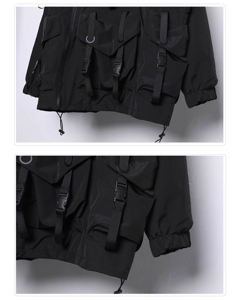 Futuristic Cyberpunk Hooded Jacket