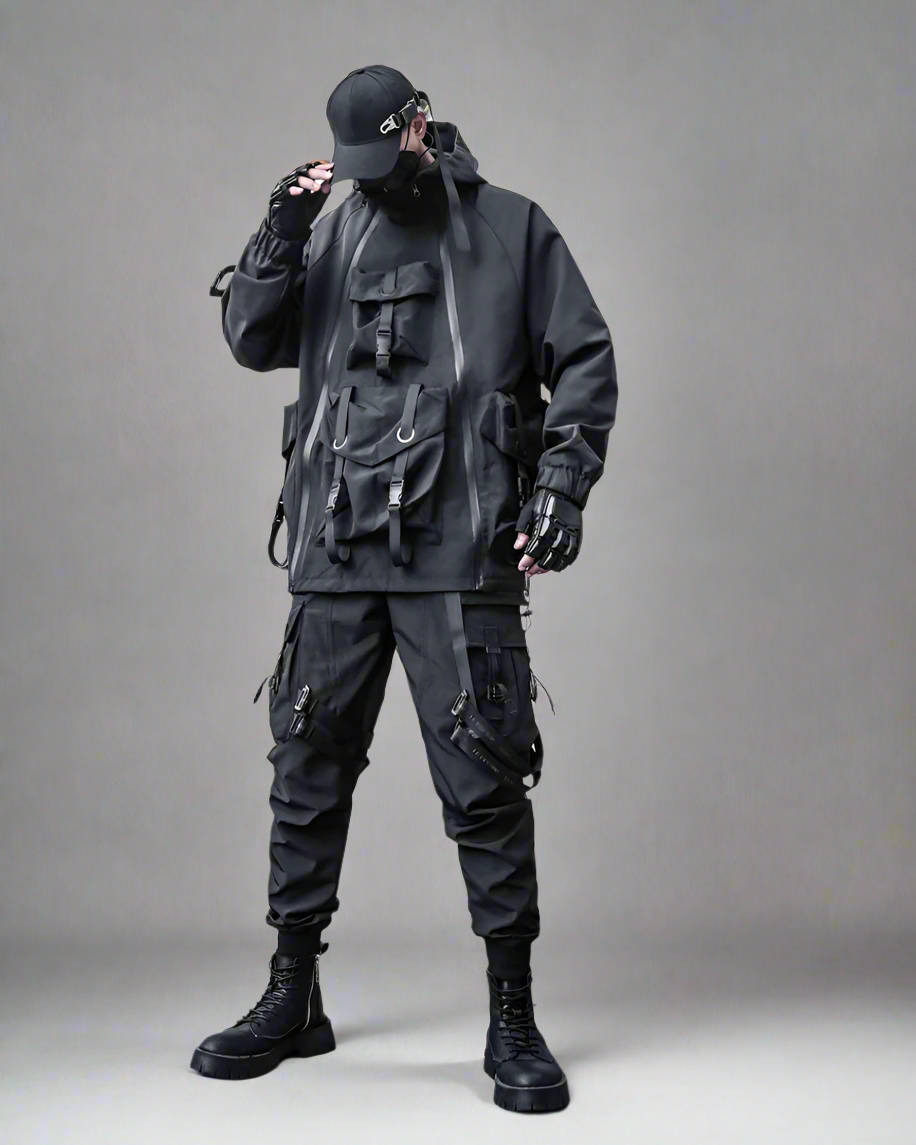 Futuristic Cyberpunk Hooded Jacket