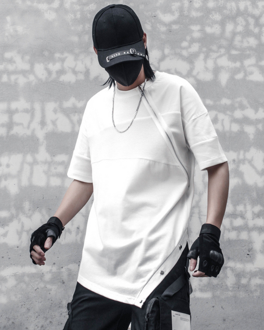 Trendy Zippered Hem Tee