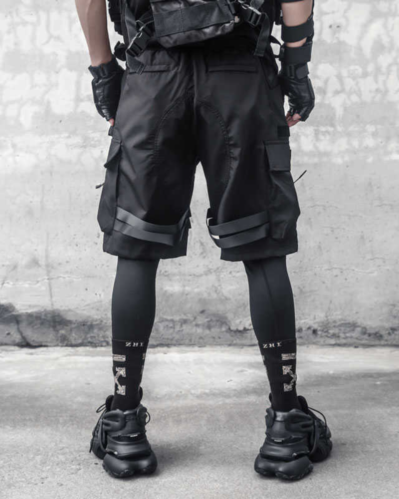 All-Season Black Cargo Shorts