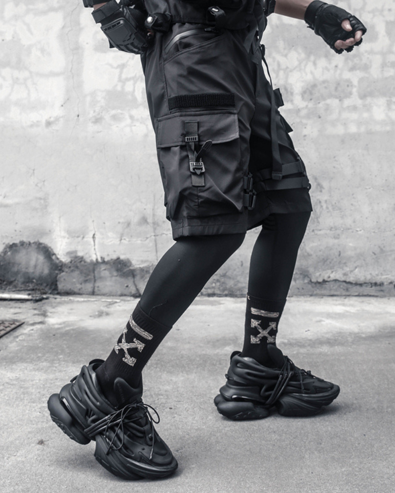 All-Season Black Cargo Shorts