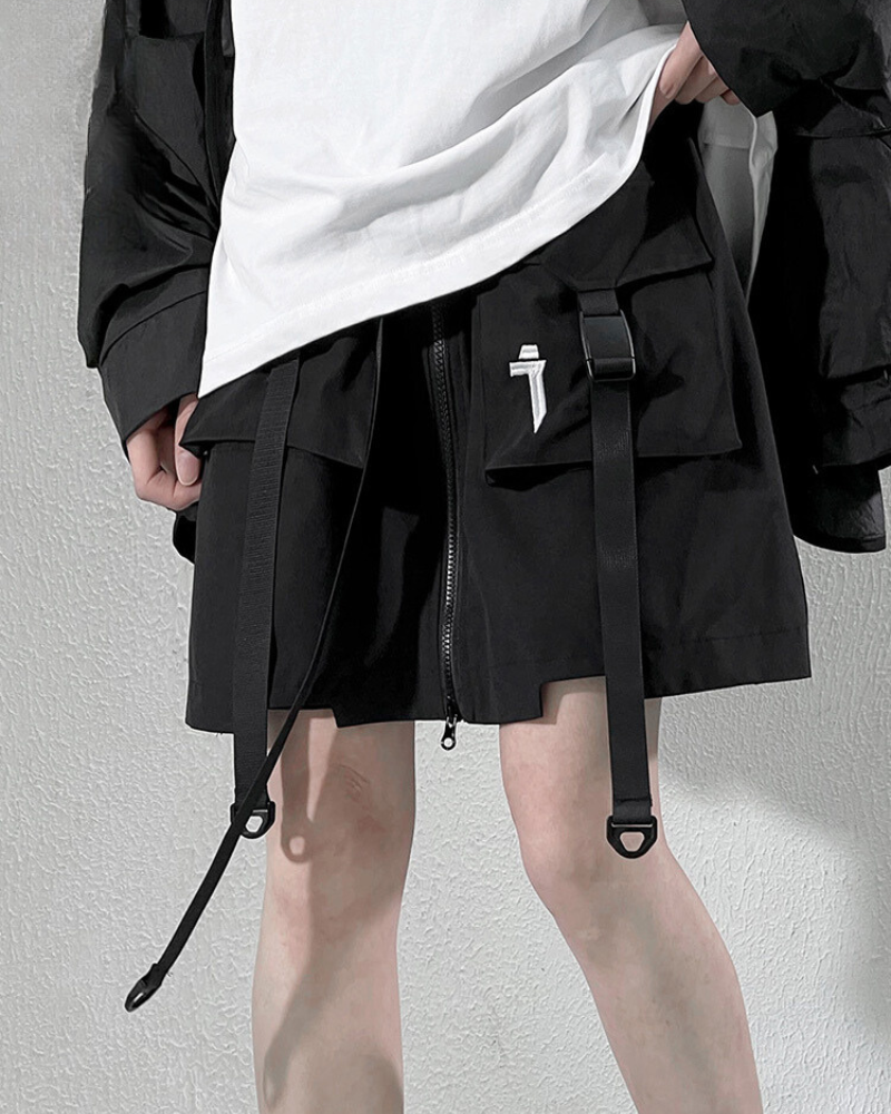 All-in-One Cargo Skirt Shorts