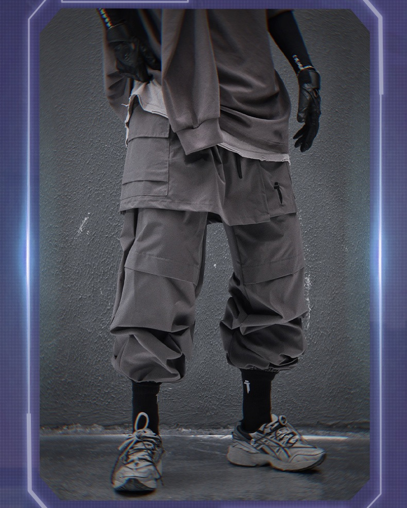 Stylish Cargo Pants with Skirt Hem
