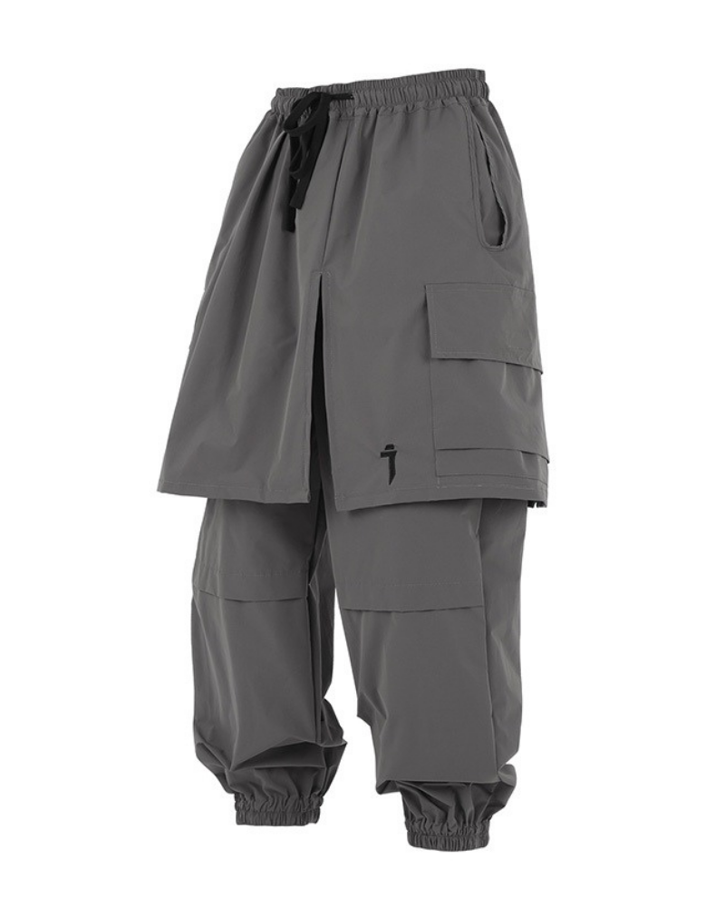 Stylish Cargo Pants with Skirt Hem