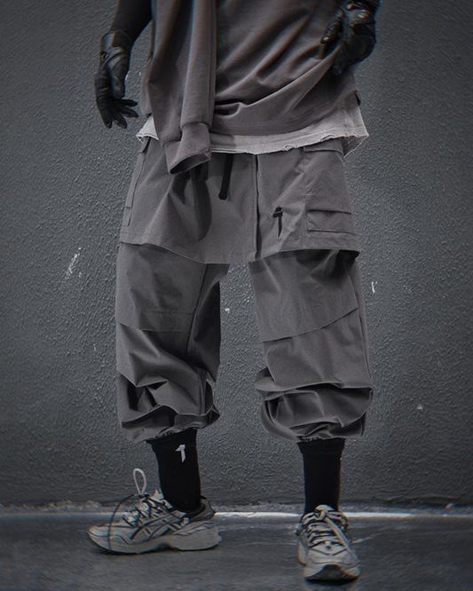 Stylish Cargo Pants with Skirt Hem