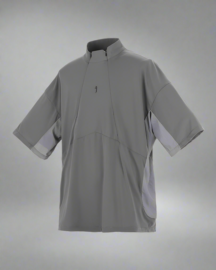 Chic Zippered Collar Top