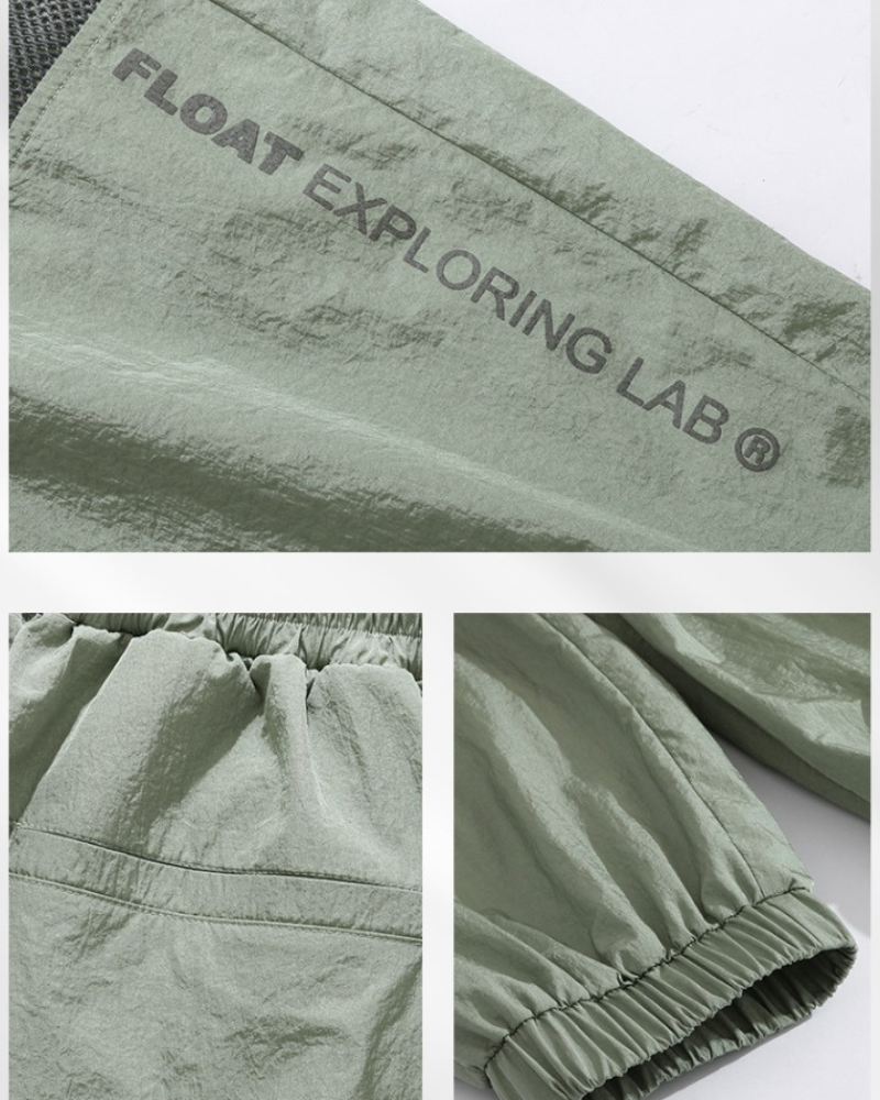 Chic Shimmer Mesh Cargo Trousers