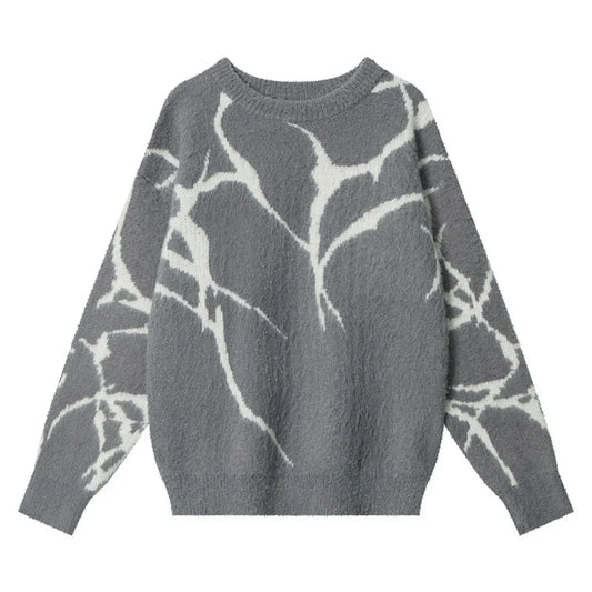 Gray Lightning Sweater