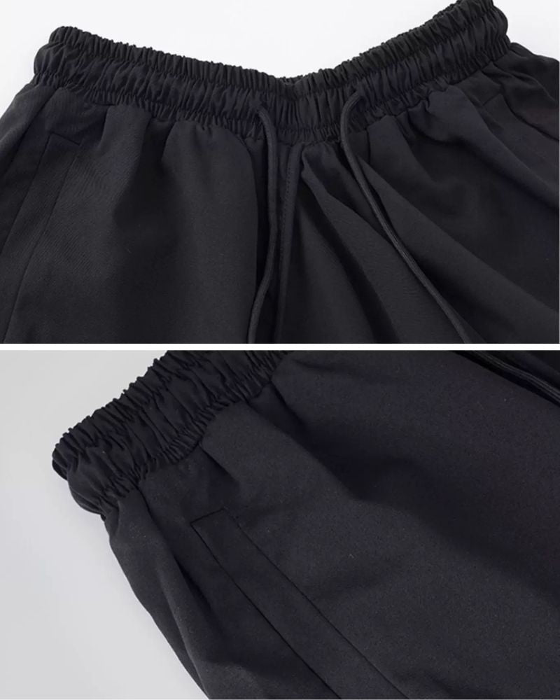 Chic Black Techwear Hakama Pants