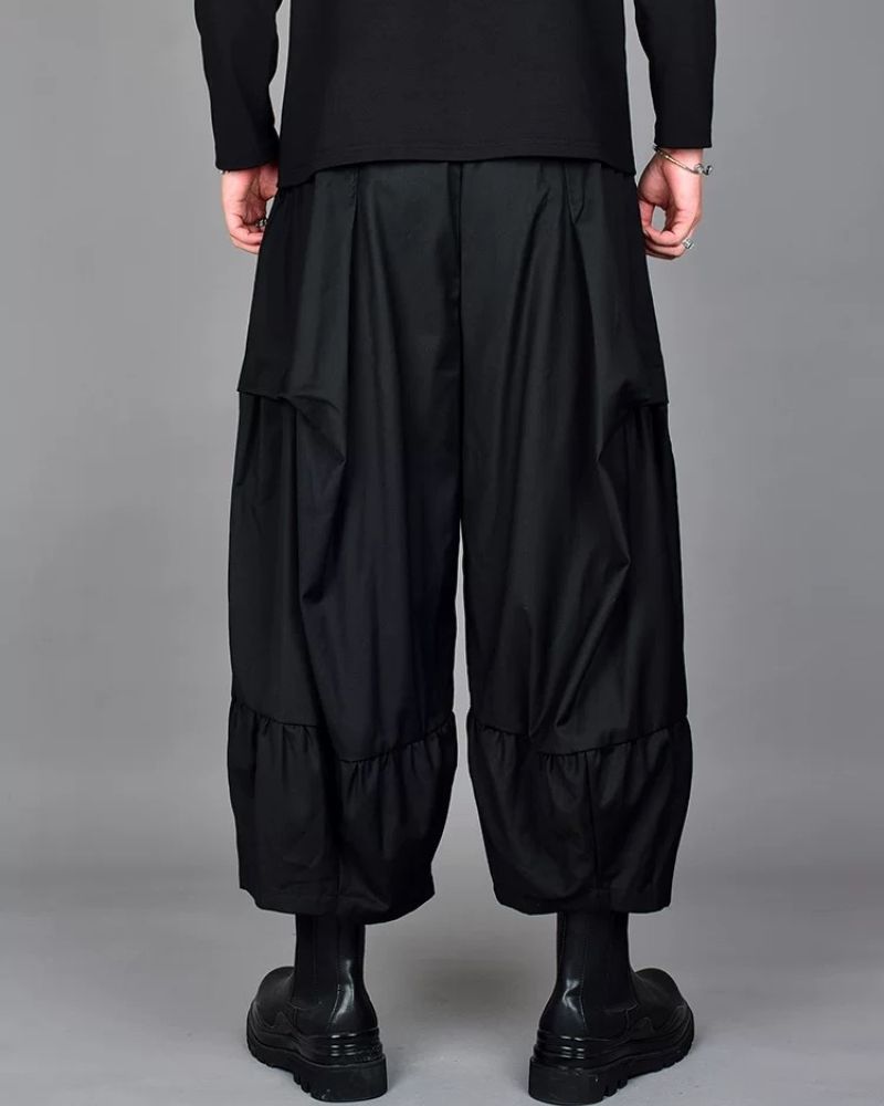 Chic Wide-Leg Tech Trousers