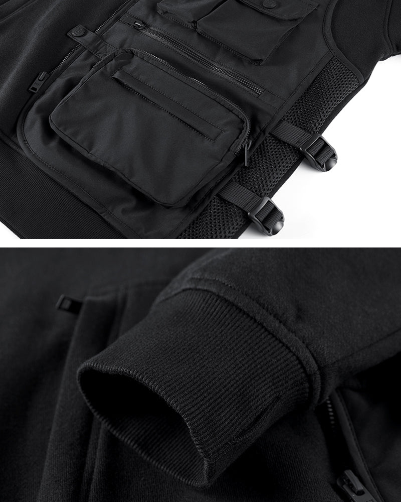 City-Ready Tactical Layered Hoodie
