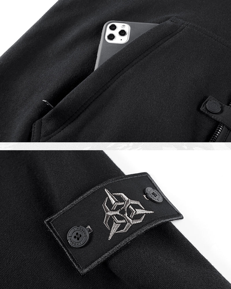 City-Ready Tactical Layered Hoodie