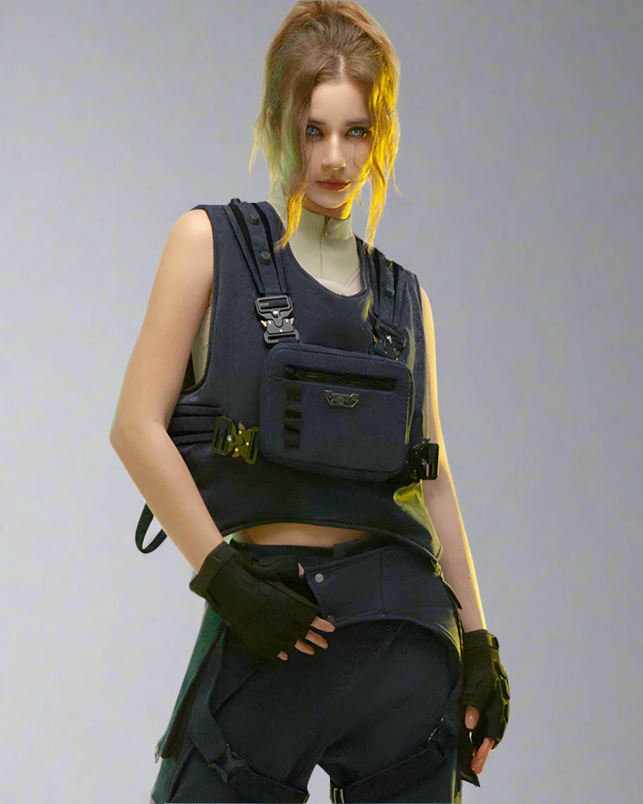 Dual-Sided Futuristic Cargo Vest