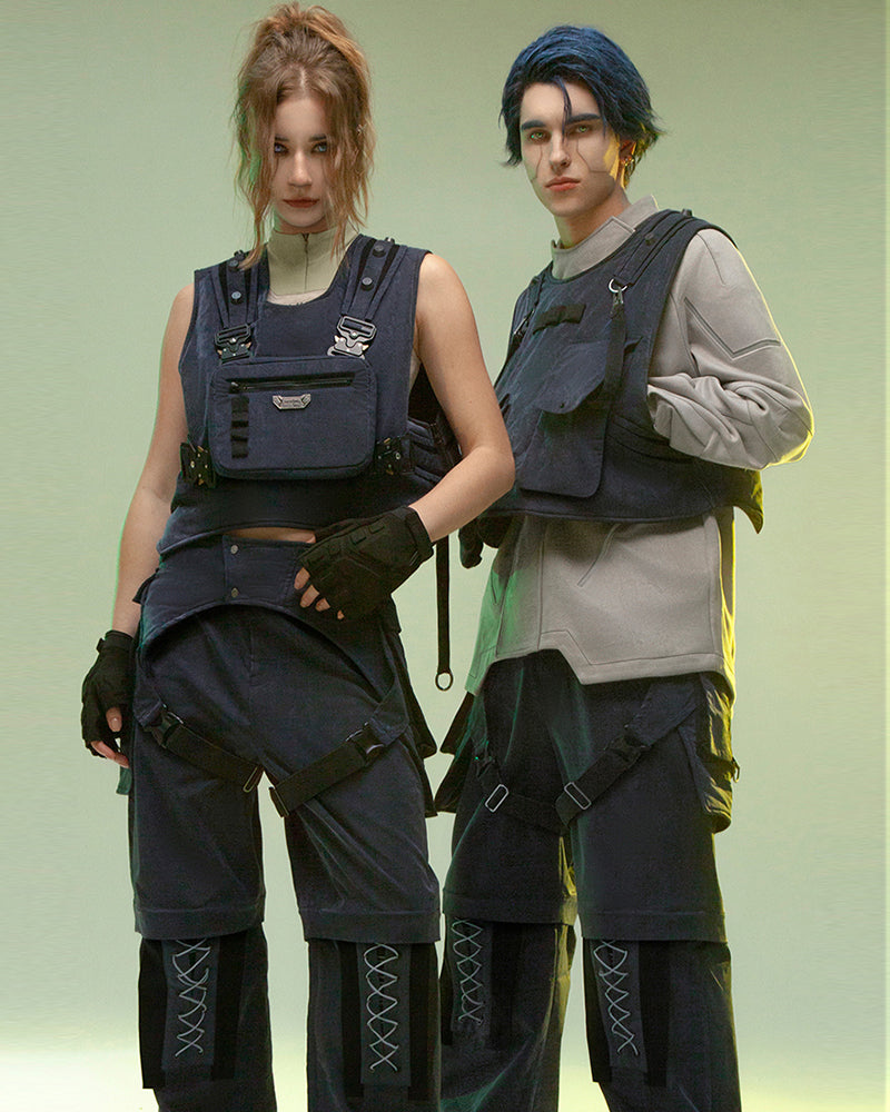 Dual-Sided Futuristic Cargo Vest