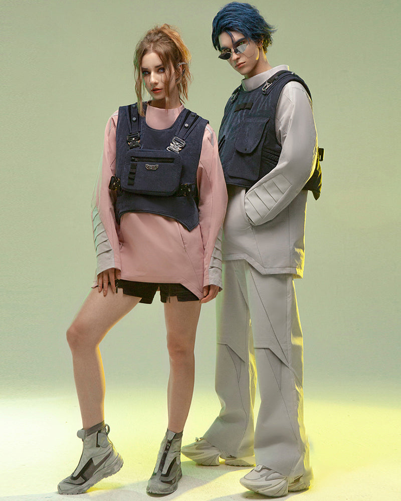Dual-Sided Futuristic Cargo Vest