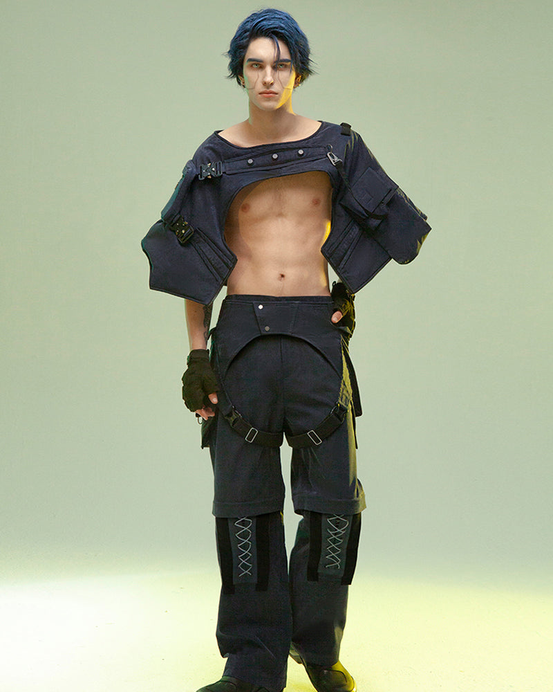 Dual-Sided Futuristic Cargo Vest