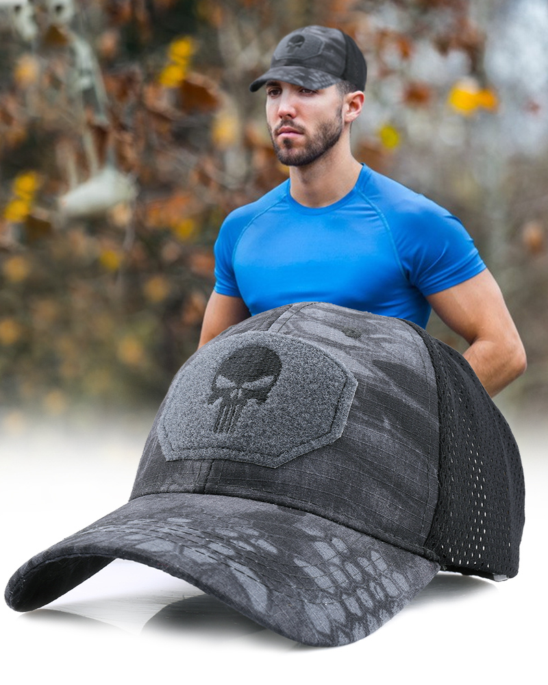 Skull Pattern Tactical Hat