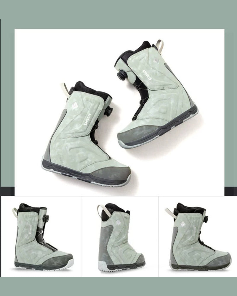 Stylish Dual-Tone Snow Boots