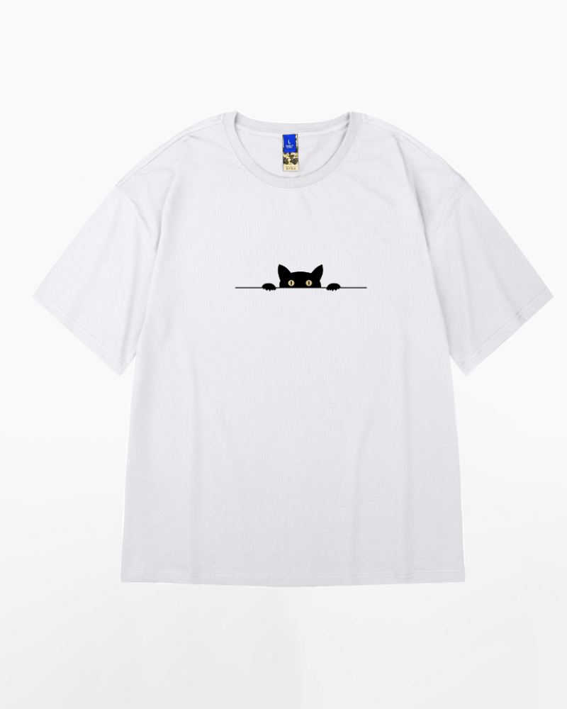Trendy Oversized Cat Tee