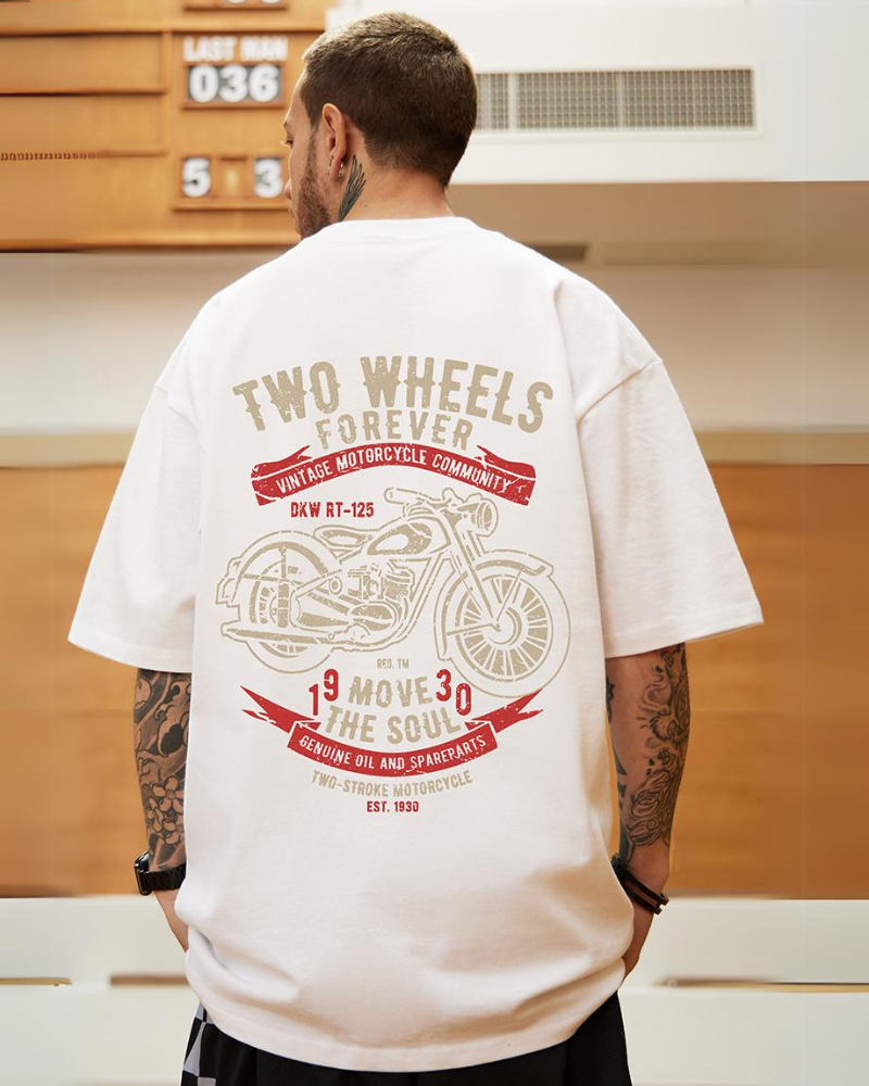 Edgy Oversized Biker Tee
