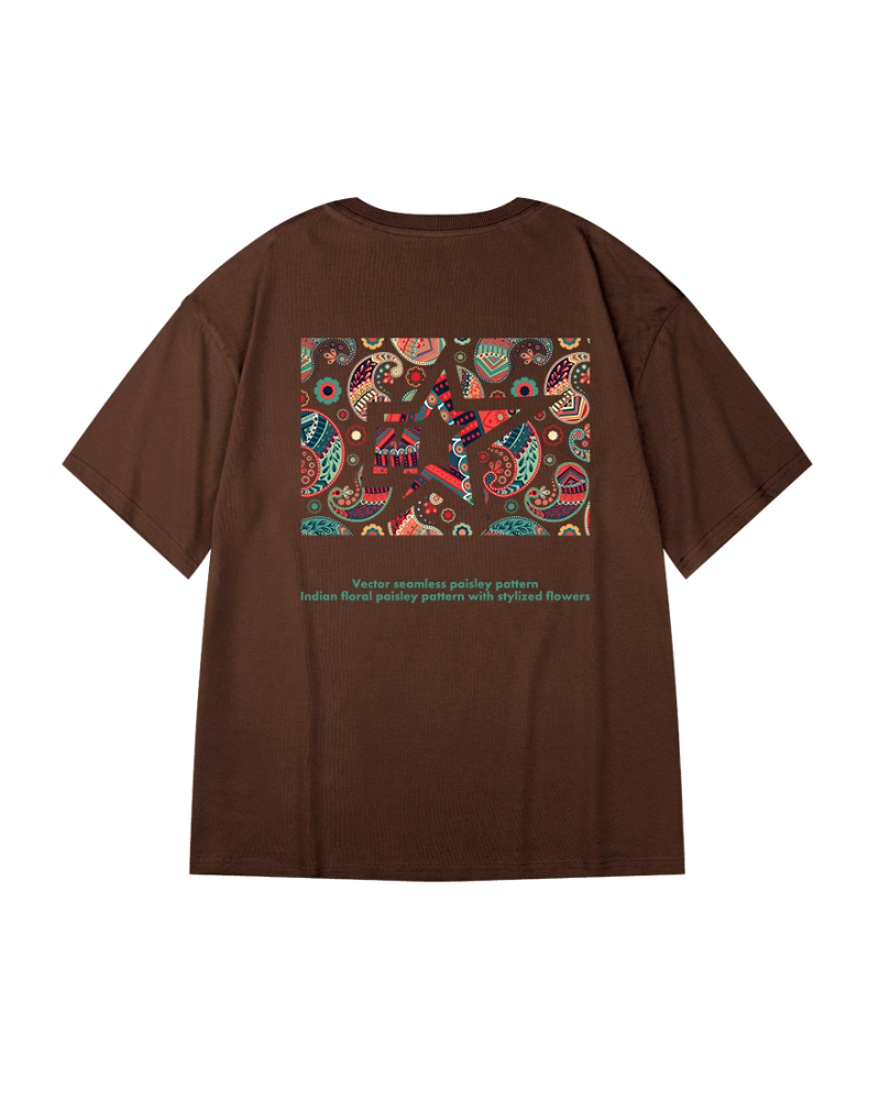Chic Oversized Paisley Tee