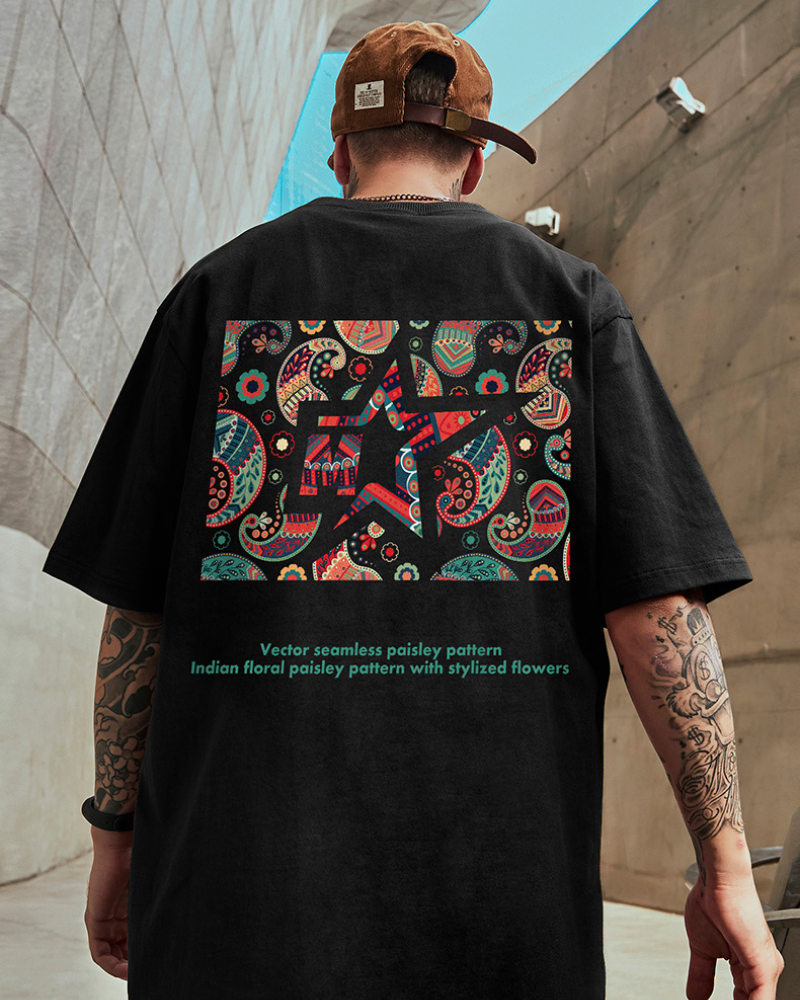 Chic Oversized Paisley Tee