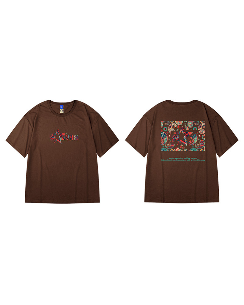 Chic Oversized Paisley Tee