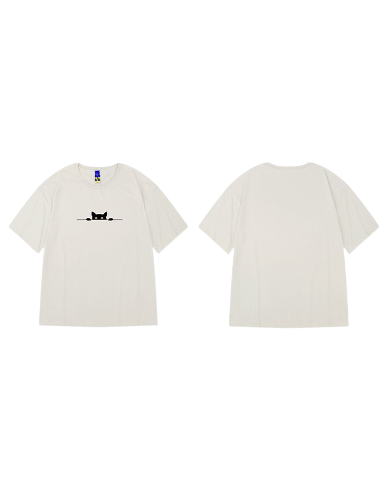 Trendy Oversized Cat Tee